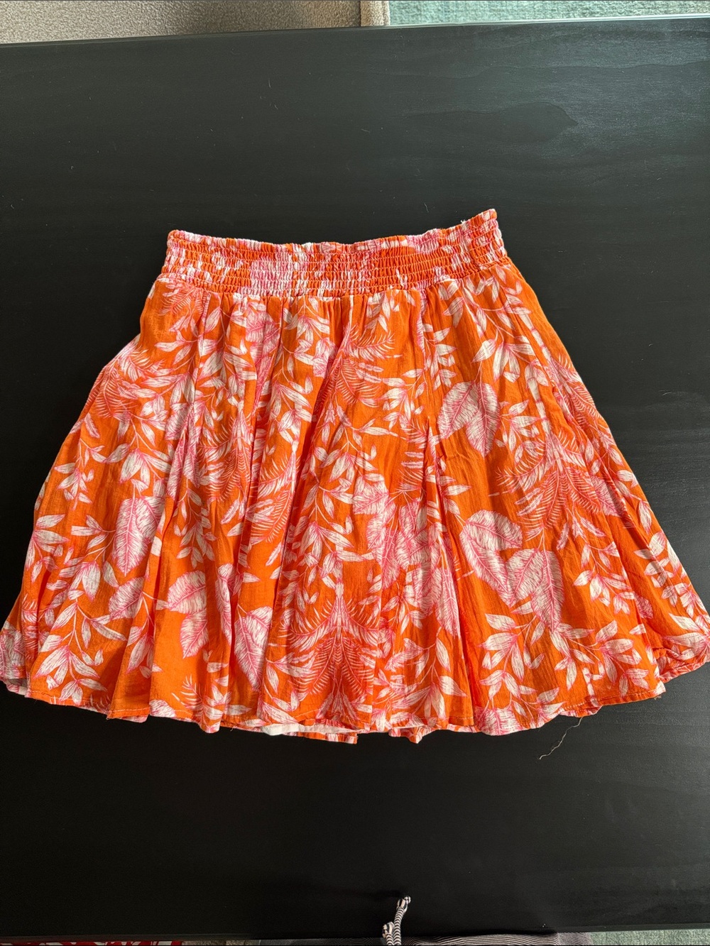 Maeve Orange Floral Circle Skirt